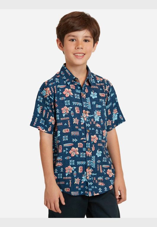 MAUI AND SONS Camisa MC Hawaiian Icon Shirt Niño Multicolor Maui
