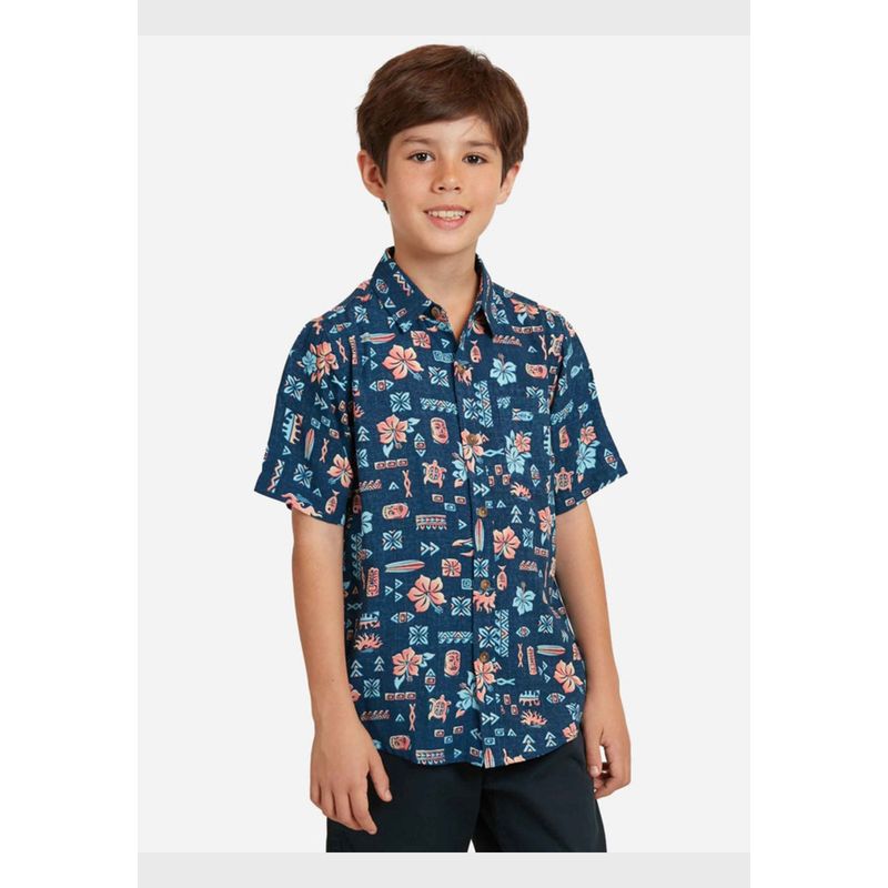 MAUI AND SONS - Camisa MC Hawaiian Icon Shirt Niño Multicolor Maui and Sons
