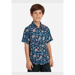 MAUI AND SONS - Camisa MC Hawaiian Icon Shirt Niño Multicolor