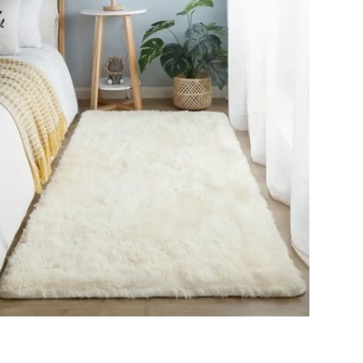 GENERICO - Alfombra pasillera tipo shaggy peluda  / Bajada de cama