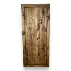 TAIKKEE - PUERTA RUSTICA TIPO GRANERO 200X90 COLOR NOGAL OSCURO