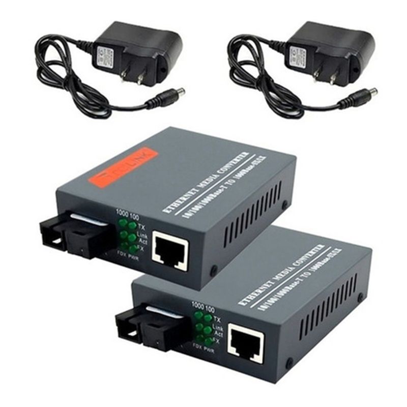 GENERICO - Convertidores Fibra Óptica Gigabit 101001000 Ethernet 1par