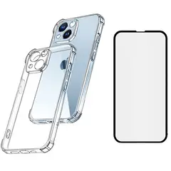 GENERICO - Carcasa Transparente Para iPhone 14 Con Lamina Pantalla