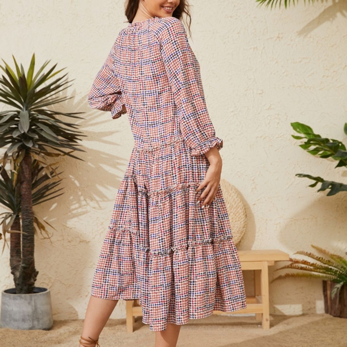 MOSS ROSE - Vestido casual estampado estilo bohemio para mujer en varios colores