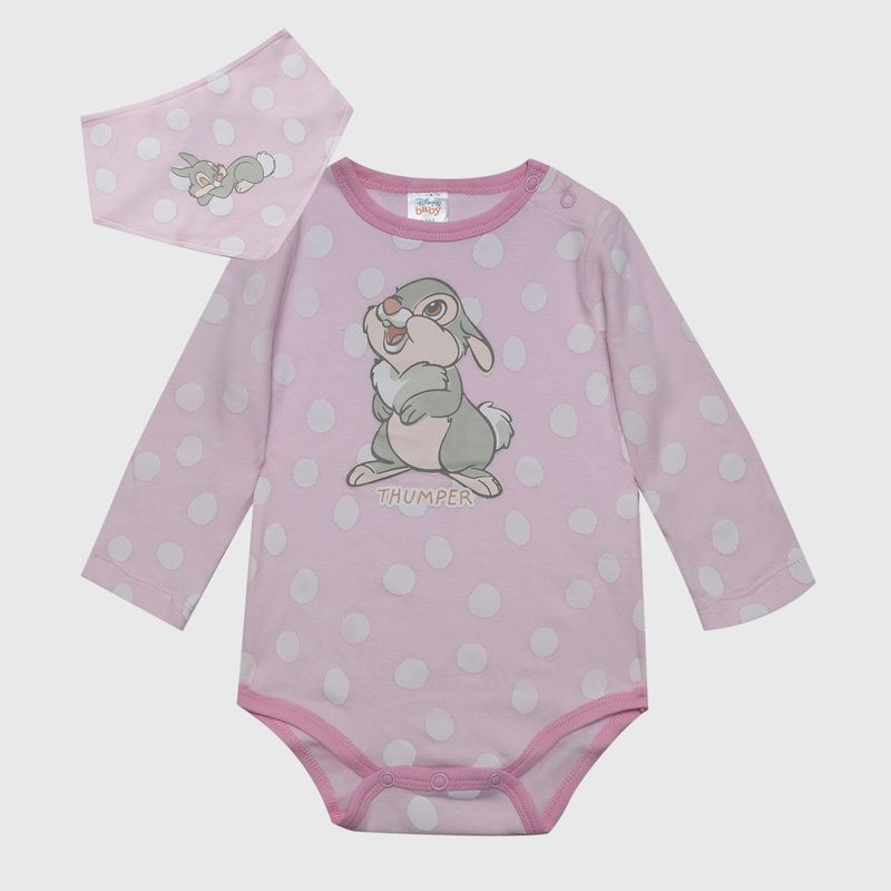 DISNEY - Set Bebe Bambi Happy Tambor Rosado Disney
