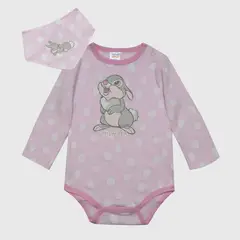 DISNEY - Set Bebe Bambi Happy Tambor Rosado