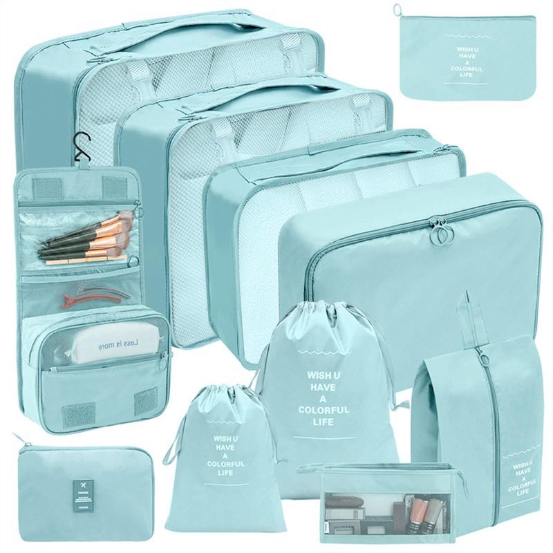 EVERSO - Set 11 Organizadores De Equipaje De Viaje Bolsa- Celeste