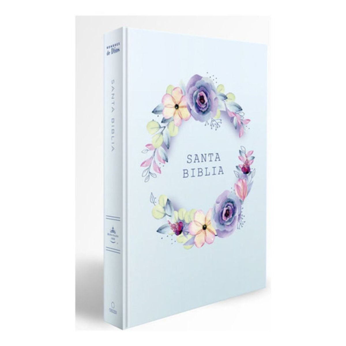 ORIGEN - Biblia Rvr60 - Nombres De Dios - Tapa Dura - Flores Azules