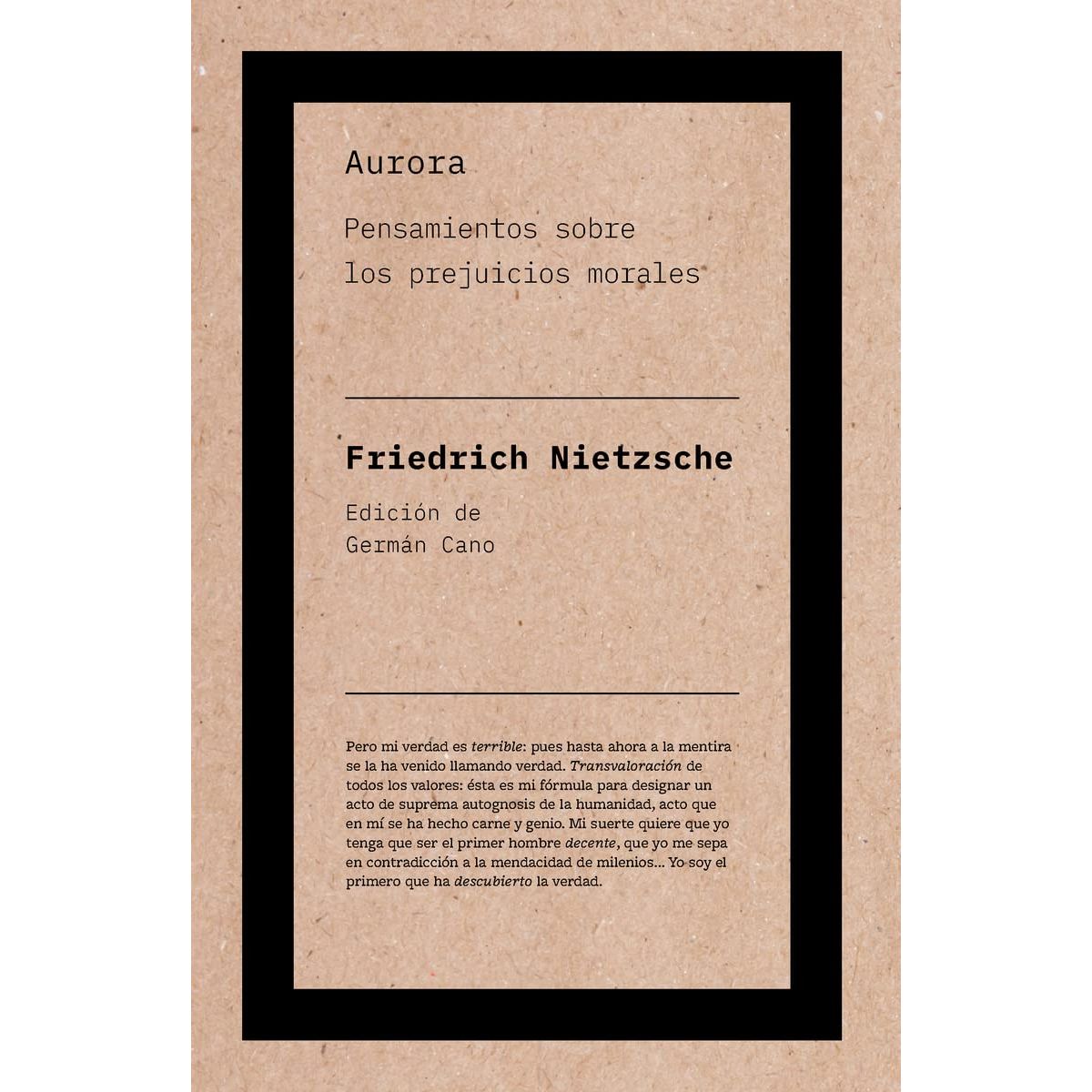 MALPASO EDICIONES - Libro Aurora - Friedrich Nietzsche