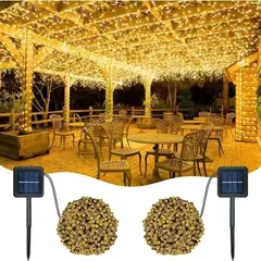 U BUY - Pack X2 Luces Solares Navidad Guirnalda 10 Metros 100 Led