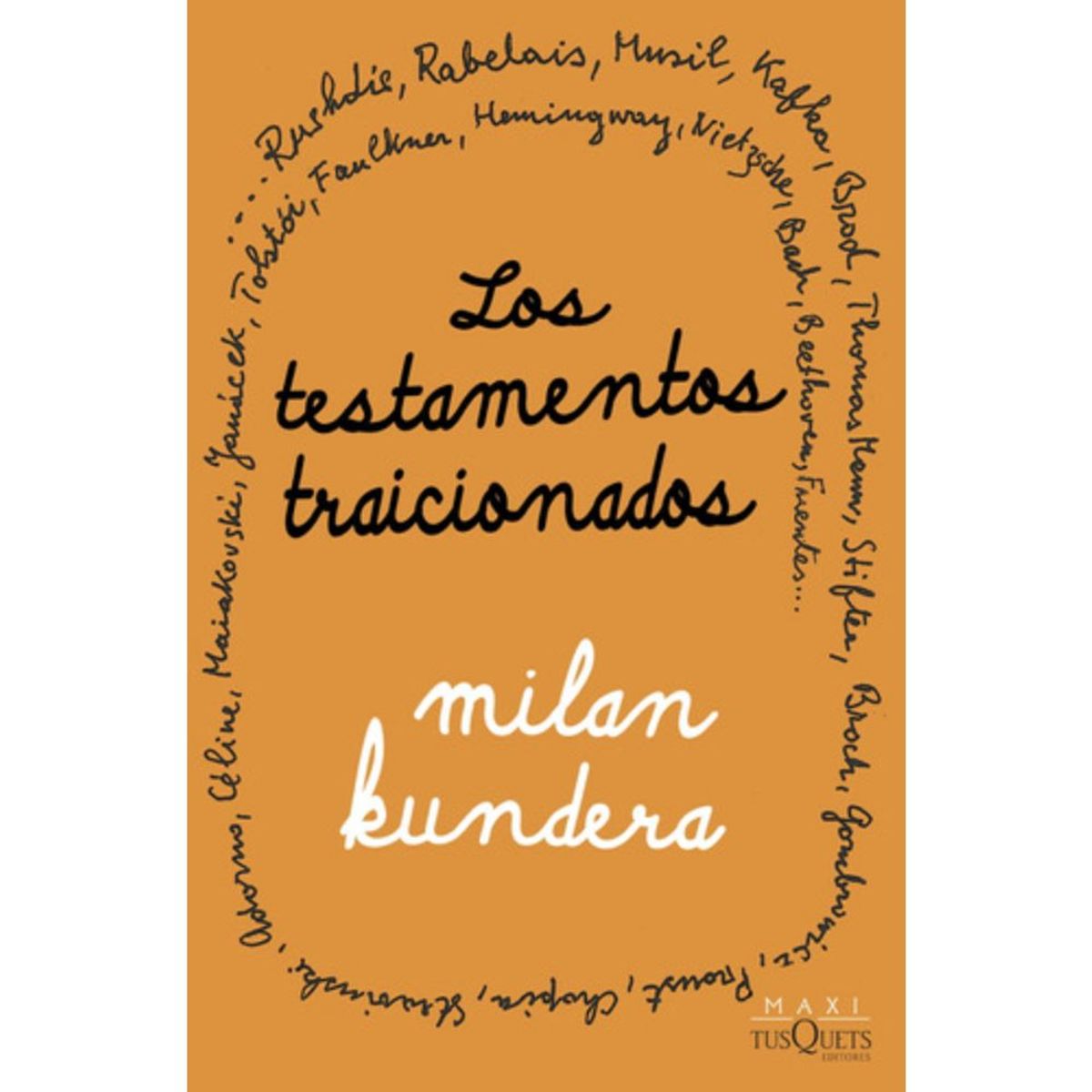 TUSQUETS - Libro Los Testamentos Traicionados - Milan Kundera