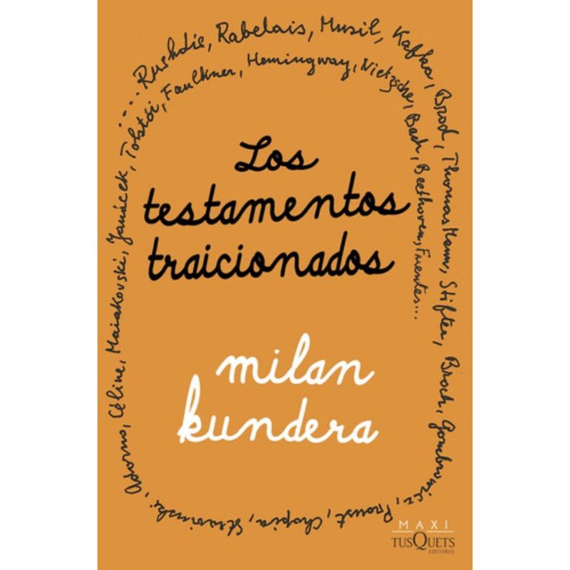 TUSQUETS - Libro Los Testamentos Traicionados - Milan Kundera
