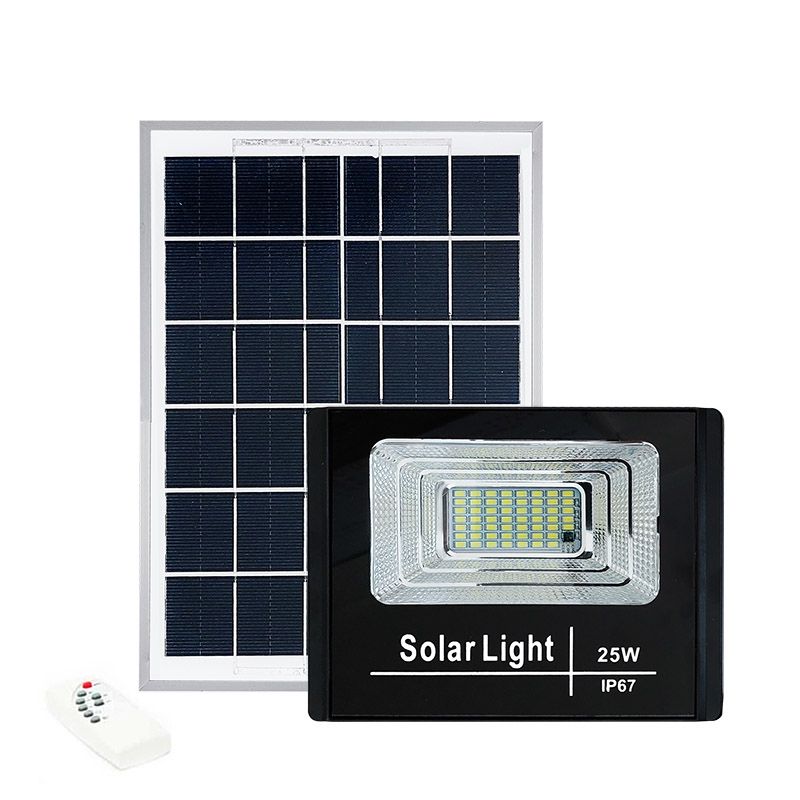 GENERICO - Foco Solar Led 25W Con Panel y Control Remoto