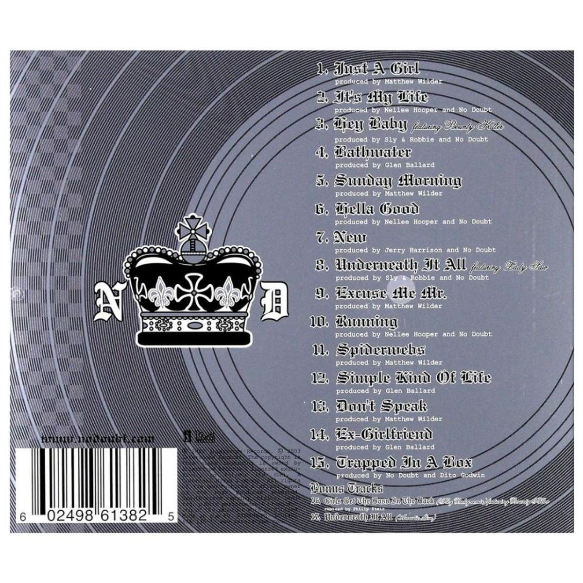 HITWAY MUSIC - NO DOUBT - SINGLES 1992-2002 - CD HITWAY MUSIC