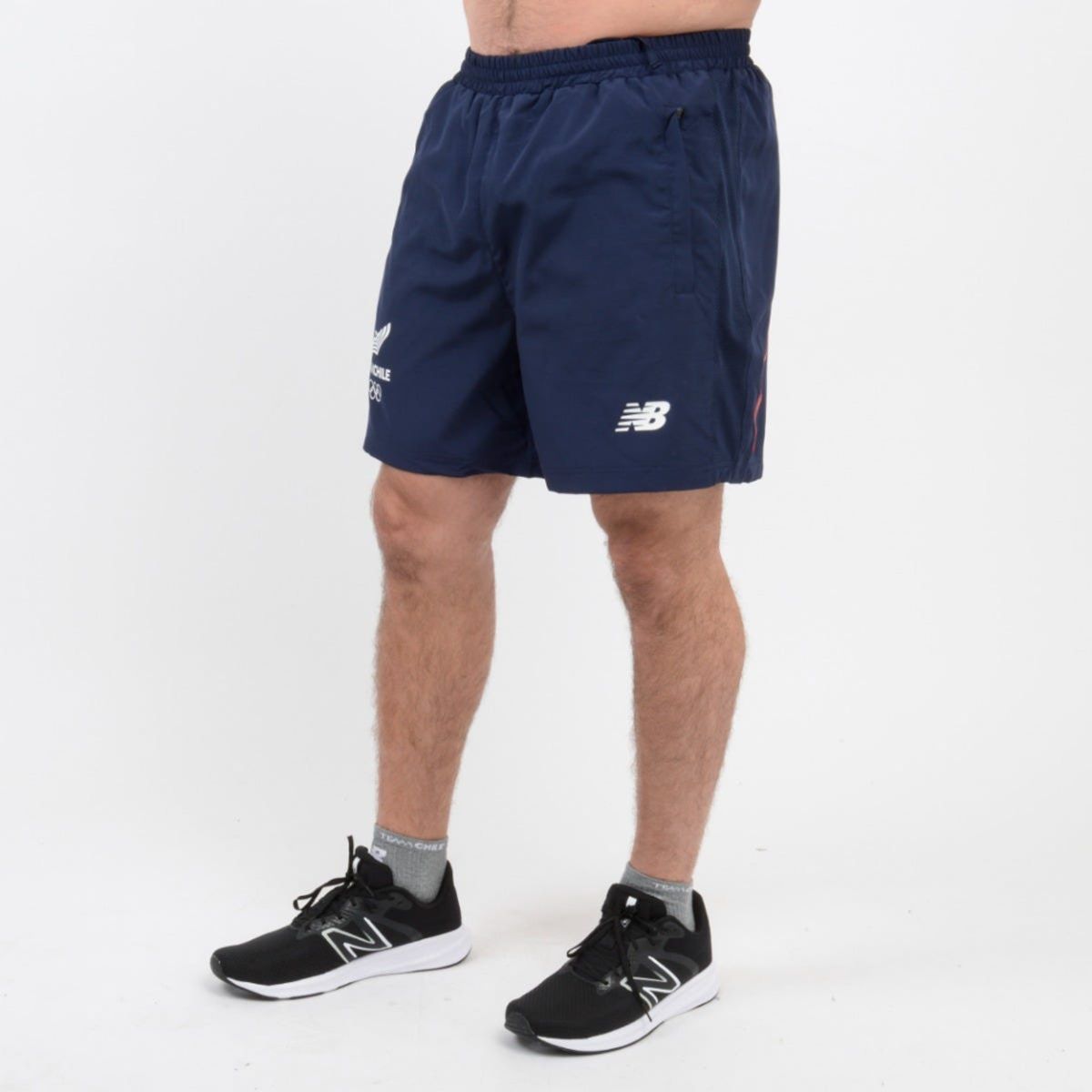NEW BALANCE - Shorts Running Hombre New Balance Team Chile Azul