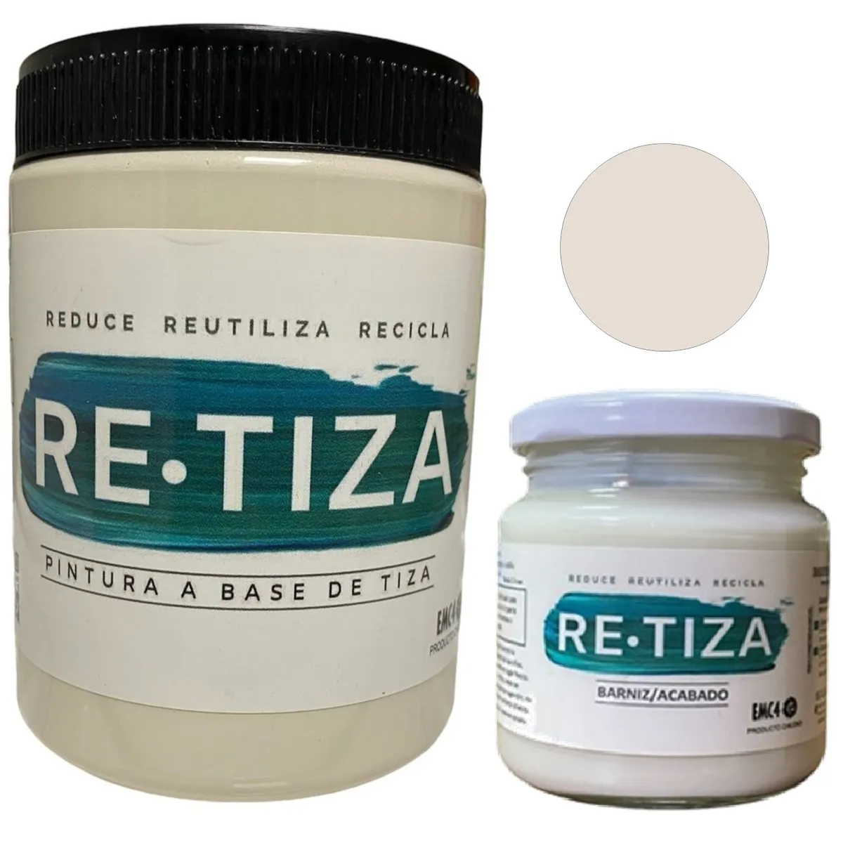RETIZA - 1 KILO PINTURA BLANCO CRUDO + ACAB. 240 ML