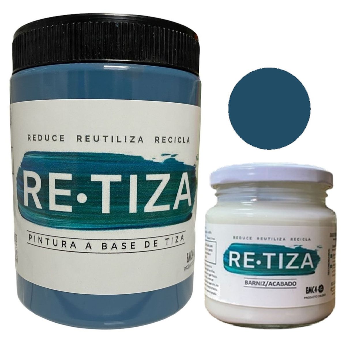 RETIZA - 1 KILO PINTURA AZUL PETROLEO + ACAB. 240 ML