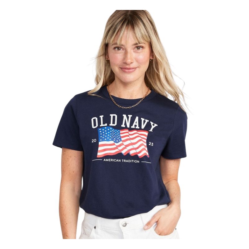 OLD NAVY - Polera Manga Corta Falg Azul OLD NAVY