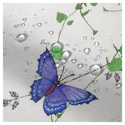 Imagen 2 del producto Cortina Baño Impermeable Butterfly Garden, más 12 Ganchos 180x180 Cm