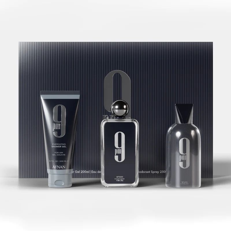 AFNAN - Estuche Afnan 9Pm For Men Edp 100MlSg 200MlDeo 250Ml Hombre.