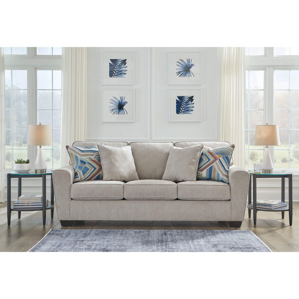 ASHLEY - Sofá 3 cuerpos Cashton ice