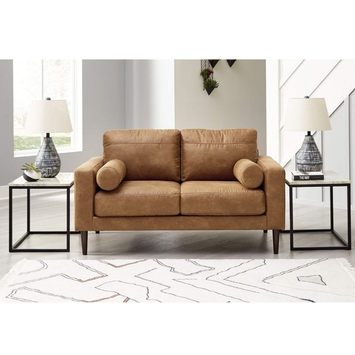 ASHLEY - Sofá 2 cuerpos Telora caramel