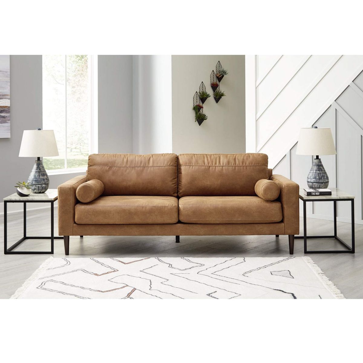 ASHLEY - Sofá 3 cuerpos Telora caramel