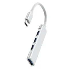 HAVIT - Mini HUB USB Con 4 Puertos USB 3.0 y Adaptador Tipo C