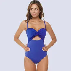 CHAMELA - TRAJE DE BAÑO MUJER AZUL CONTROL DE ABDOMEN 41175