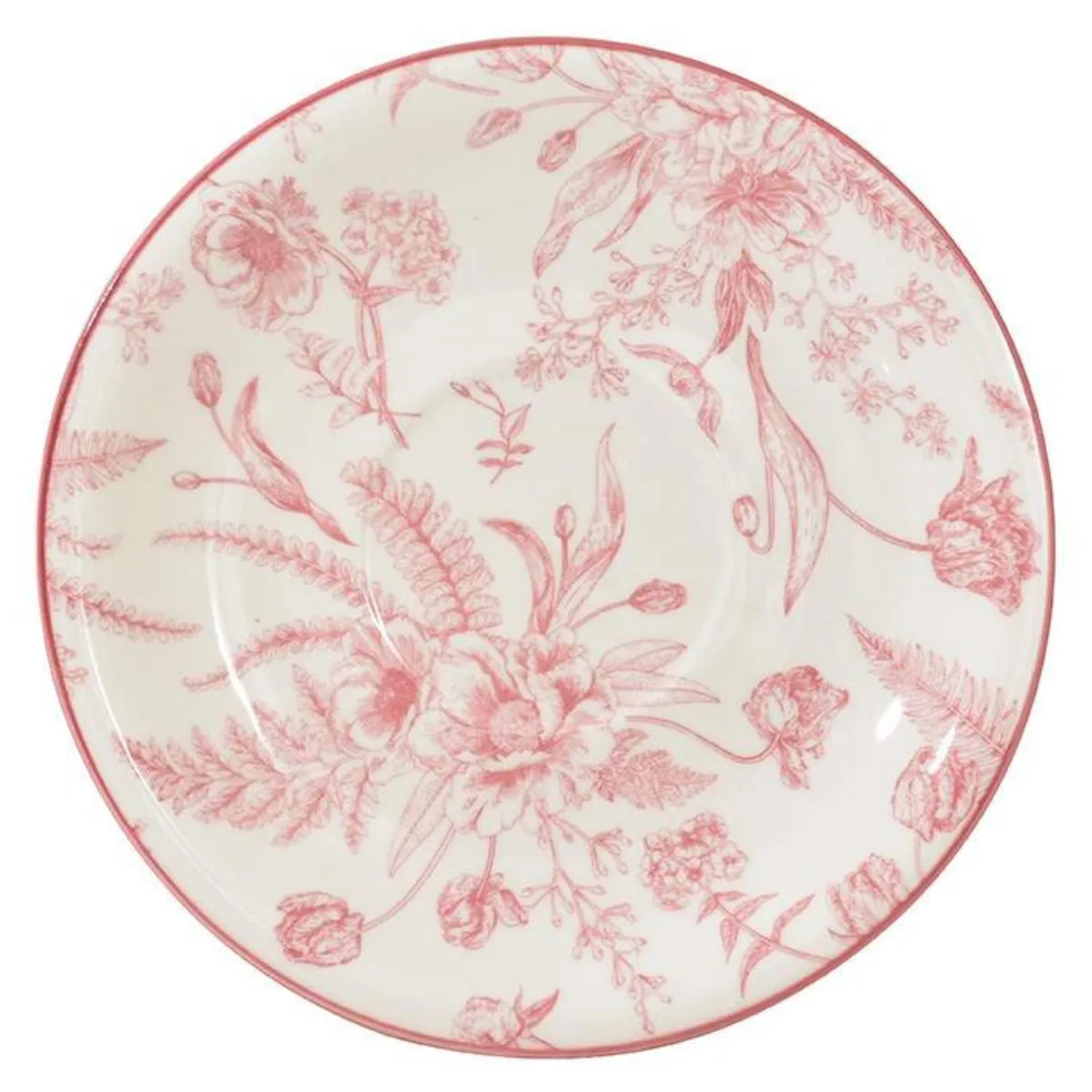 HALLEN - Platillo de Té 16 cm Ceramica Rose Hallen