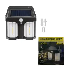 GENERICO - Lámpara Doble Pared Solar Foco Sensor De Movimiento Cálida