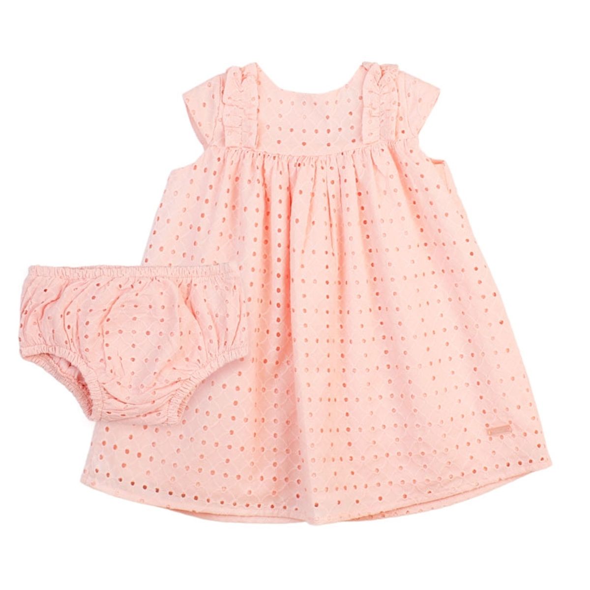 FICCUS - Vestido Bebé Niña Formal Naranjo Pálido