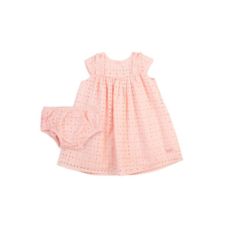 FICCUS - Vestido Bebé Niña Formal Naranjo Pálido