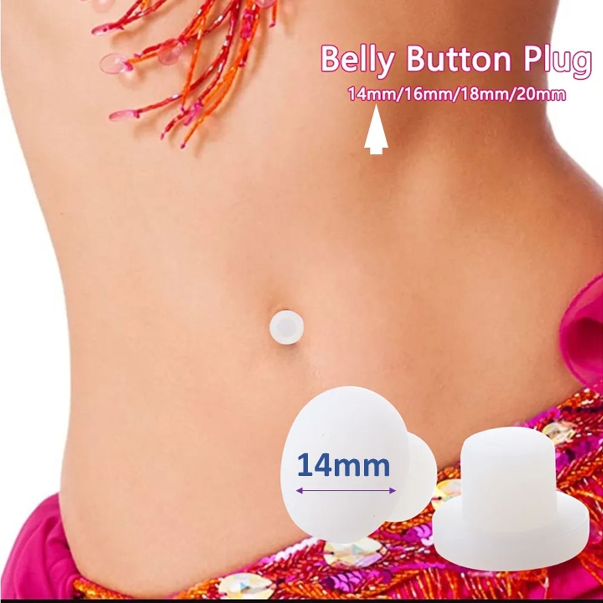 GENERICO - Formador de Ombligo Moldeador Post Operatorio 14mm Pack 2.