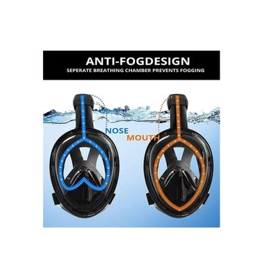 Imagen 2 del producto Máscara Snorkel Buceo Antiniebla Con Soporte Gopro Negro