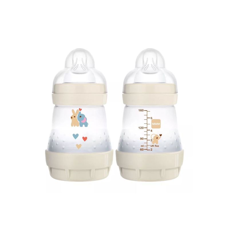 MAM - Mamadera MAM BEIGE 0 meses 160ml anti-cólicos