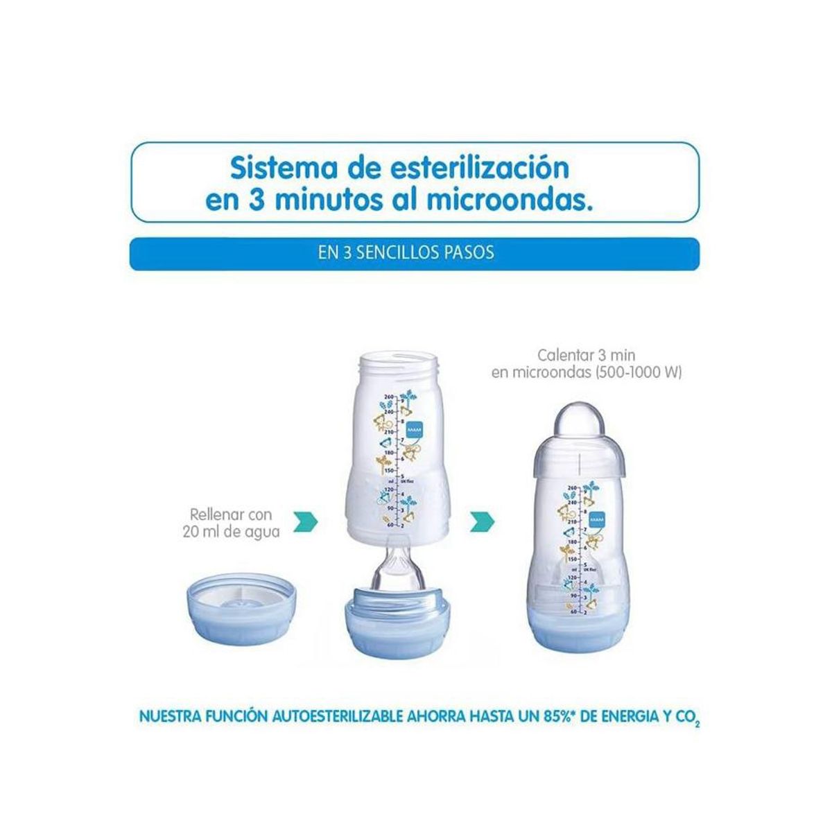 MAM - Mamadera MAM BEIGE 0 meses 160ml anti-cólicos