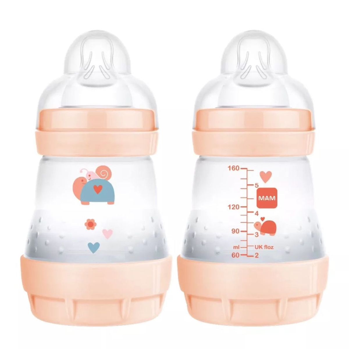 MAM - Mamadera MAM rosa 0 meses 160ml anti-cólicos