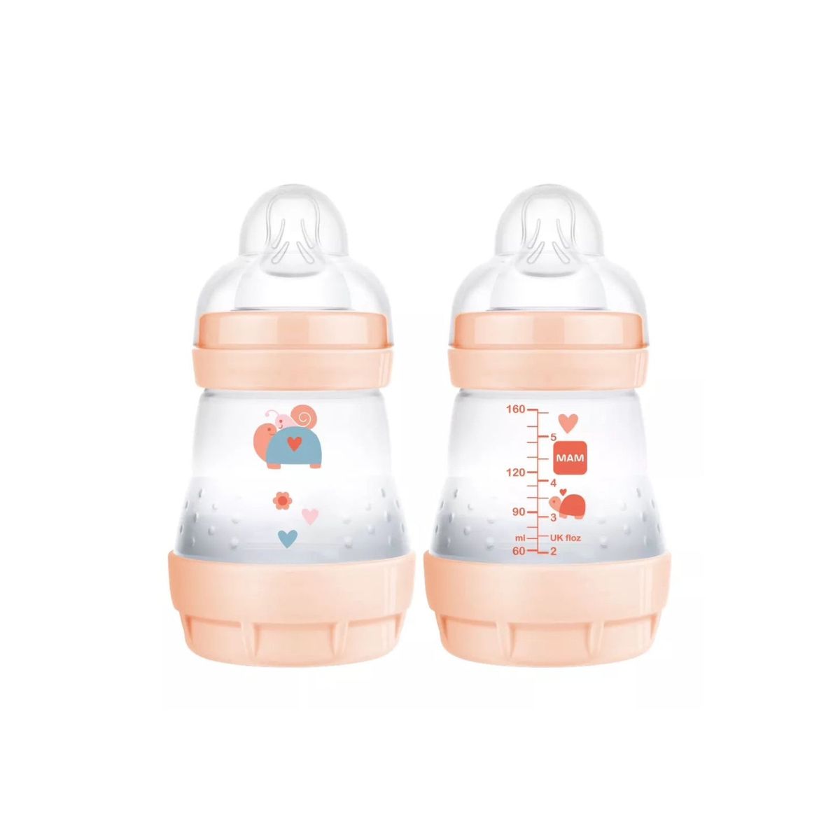 MAM - Mamadera MAM rosa 0 meses 160ml anti-cólicos