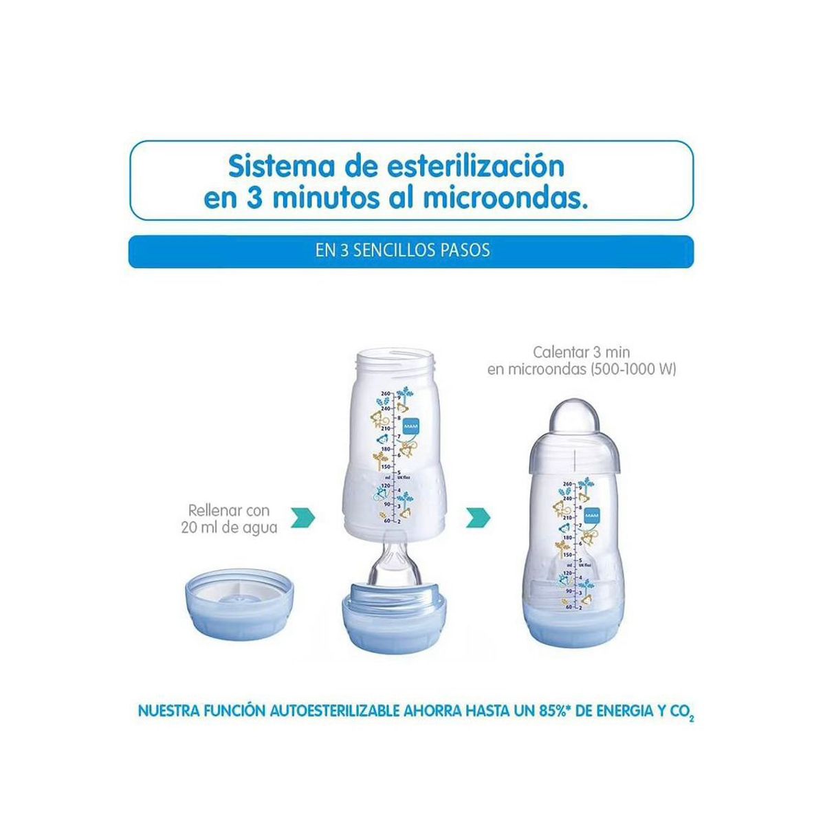 MAM - Mamadera MAM 0 meses 160ml Verde