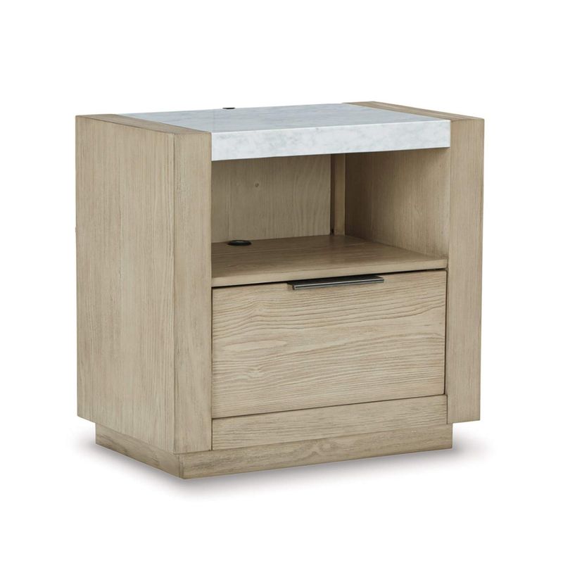 ASHLEY - Velador Hennington 1 cajón y USB