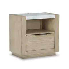 ASHLEY - Velador Hennington 1 cajón y USB
