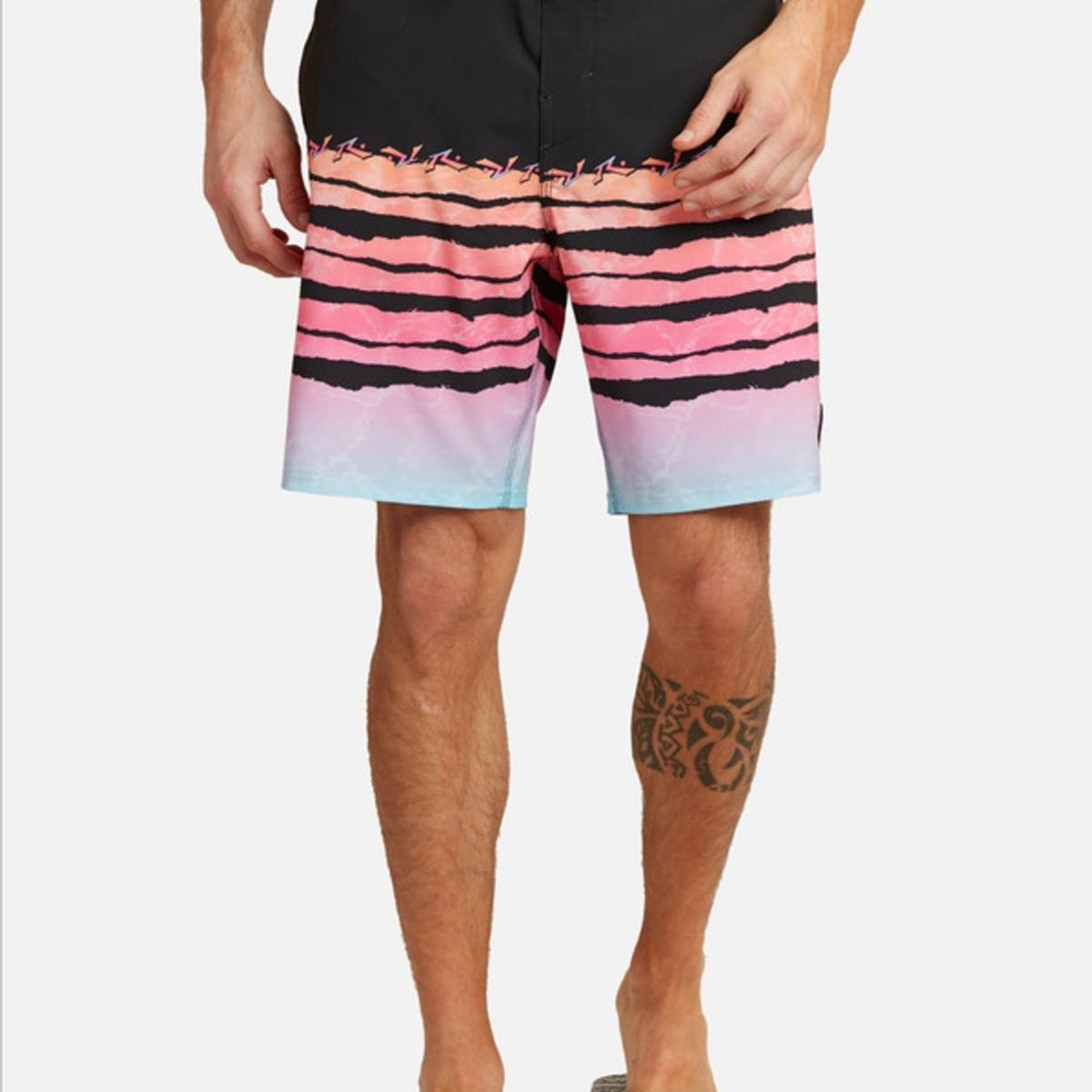 RUSTY - Traje De Baño Mis Rusty Lines Boardshort Negro Hombre Rusty.