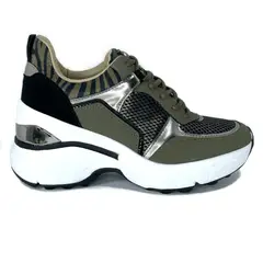 VIA MARTE - Zapatilla Analí Verde Militar