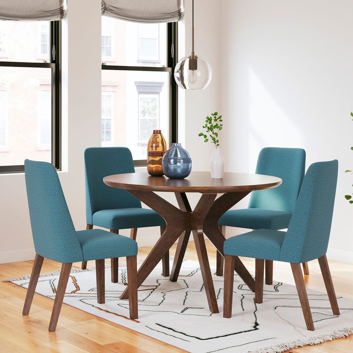 ASHLEY - Par de sillas comedor Lyncott blue