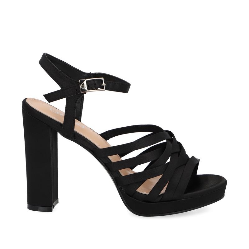 GOTTA - Sandalia Mujer Satin Negro 15837