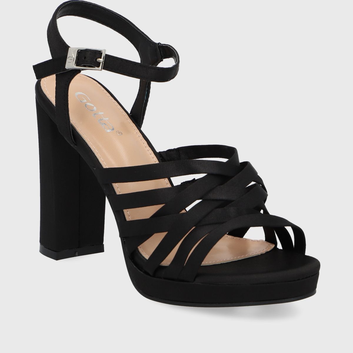 GOTTA - Sandalia Mujer Satin Negro 15837