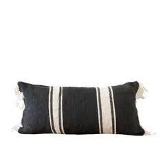 AMOBLE - Cojin Paski Gris Rectangular Amoblé