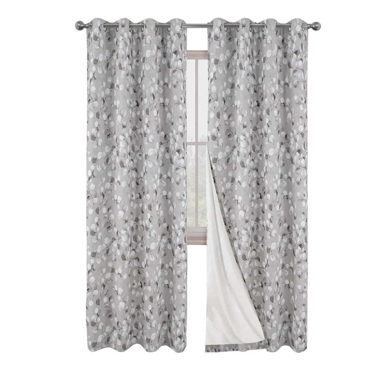 CASATUA - Cortina 100% Blackout Termica Diseño x 2 Casatua - Gris - Talla Única