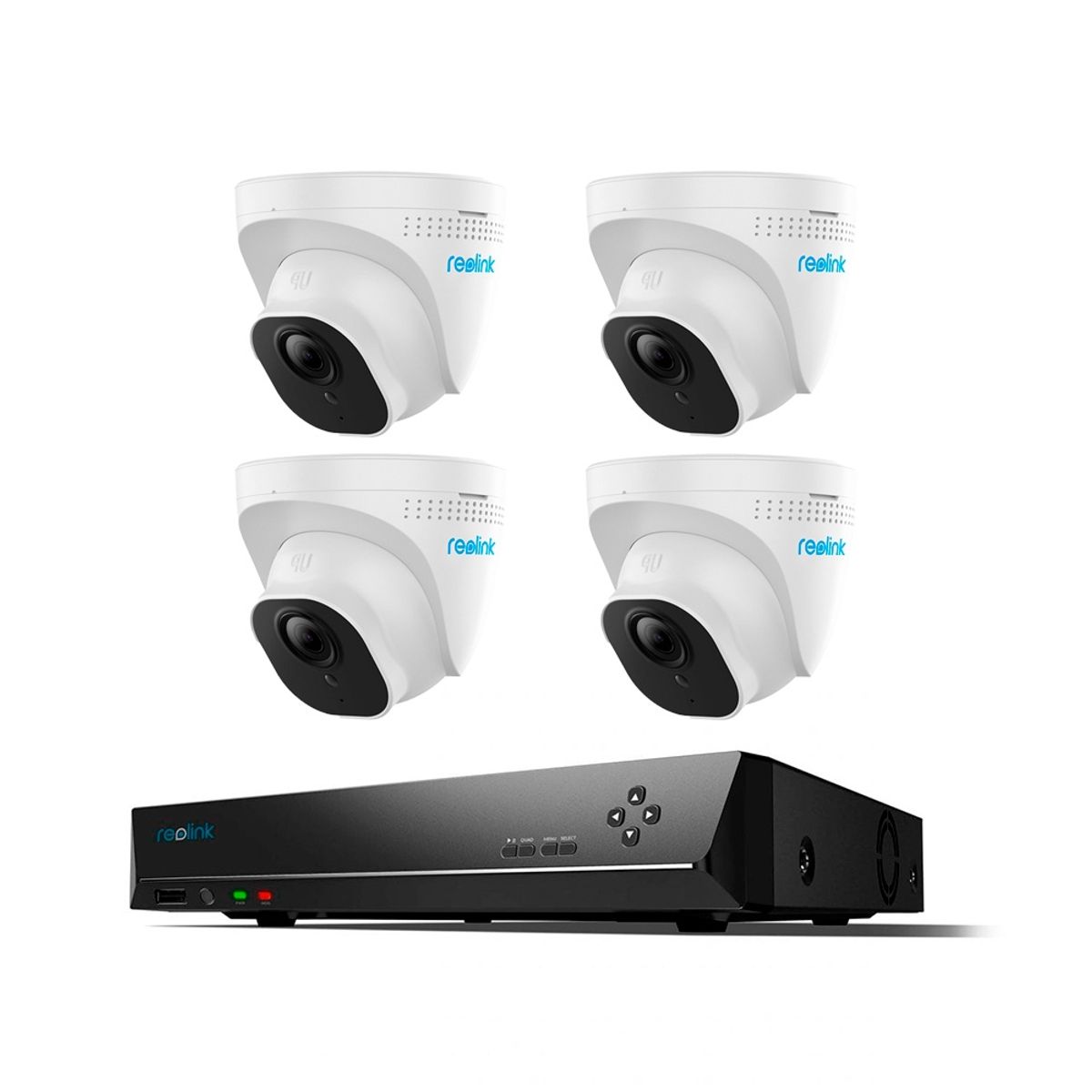 REOLINK - Kit Nvr Poe 8 Canales Rln 8-410 + 4x Camaras Rlc-520a Reolink